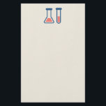 Papeterie Beaker & Test Tube Science Themed<br><div class="desc">Papier papeterie avec un dessin mignon d'un tube d'essai et bécher. Parfait pour les types scientifiques.</div>