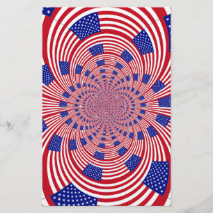 Papeterie Beau drapeau américain Extraordinaire Kaleidoscope