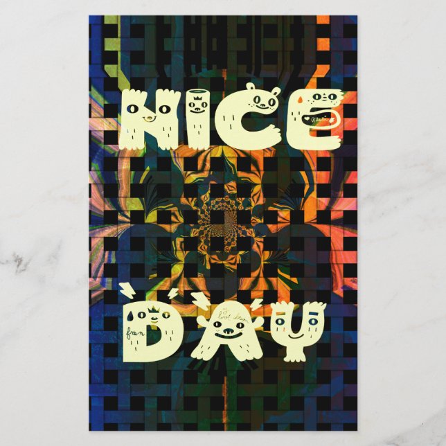 Papeterie Beautiful have a Nice Day Text Print vecteur (Devant)