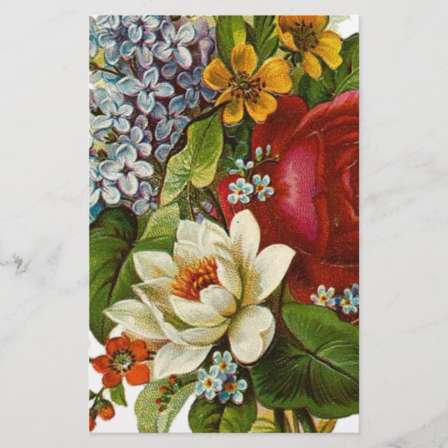 Papeterie Beautiful Romantic Summer Bouquet with Red Rose (Devant)