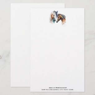 Papeterie Beaux Chevaux Style Boho Occidental