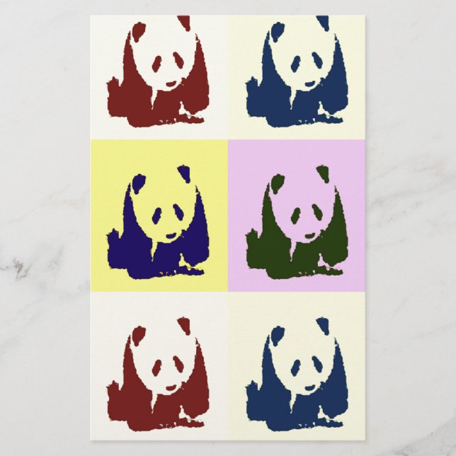 Papeterie Bébés pandas Pop Art (Devant)
