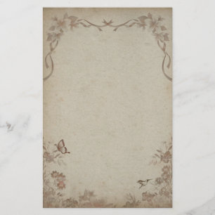 Papeterie Beige vintage Floral