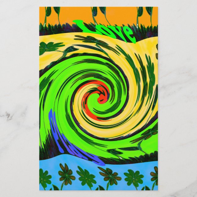 Papeterie Belle Extraordinaire vague d'été vague de couleurs (Devant)