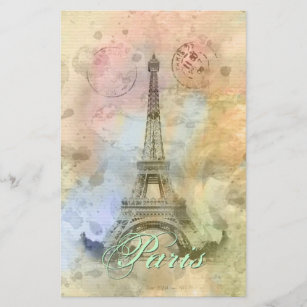 Papeterie Belle tour Eiffel vintage à la mode