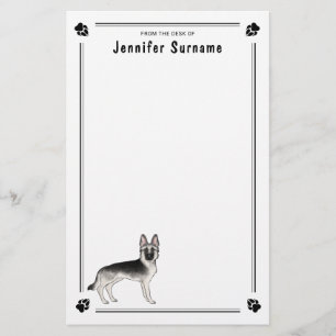 Papeterie Berger Allemand Silver Sable avec texte personnali