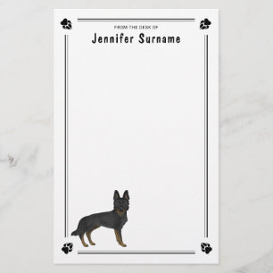 Papeterie Bi-Black berger allemand Chien GSD avec texte pers
