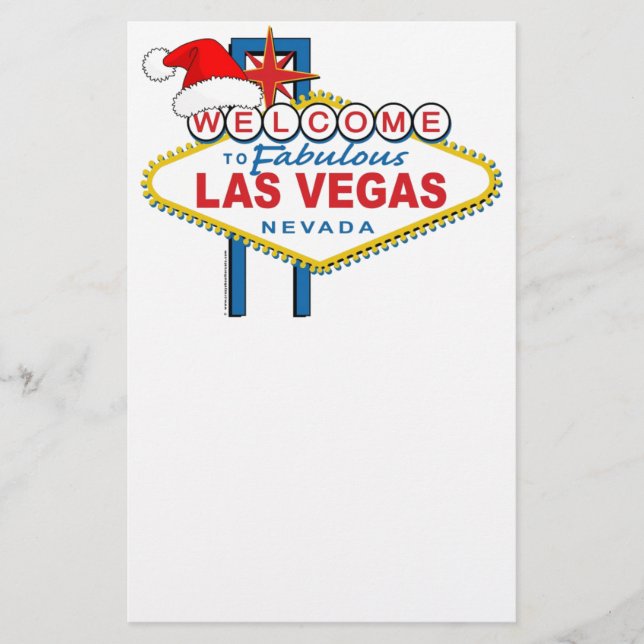 Papeterie Bienvenue à Fabulous Las Vegas Noël (Devant)