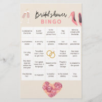Bingo pour l'enterrement de vie de jeune fille