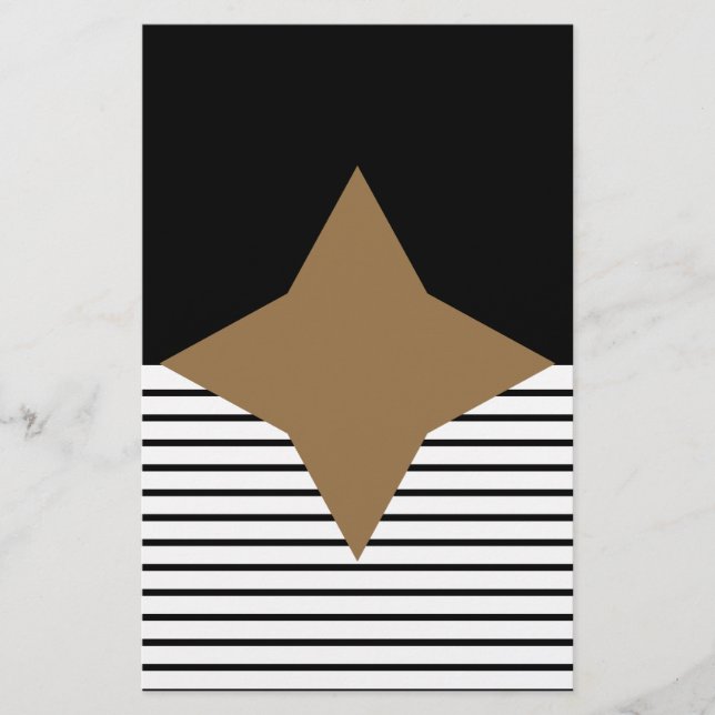Papeterie Black White Colorblock & Brown Diamond (Devant)