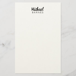 Papeterie Blanc Minimaliste Classique Élégant Simple
