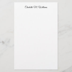 Papeterie Blanc Simple Minimaliste Professionnel Moderne