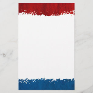 Papeterie blanche et bleue rouge