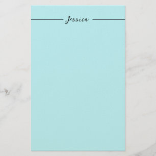 Papeterie Bleu Élégant Moderne Simple Professionnel Nom
