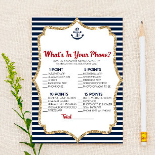 Papeterie Bleu Marine Nautique Dans Votre Téléphone Baby sho