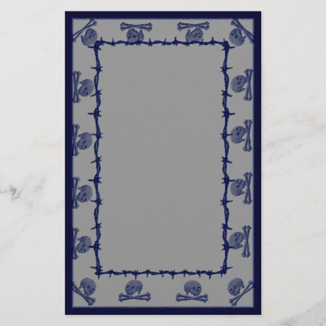 Papeterie bleu néerlandais d'os croisés (Devant)