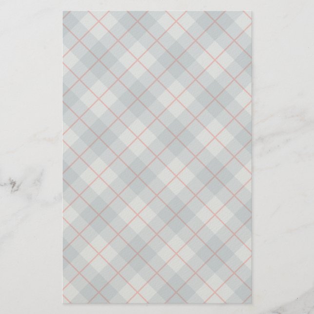 Papeterie Bleu-rouge de la bande de plaid (Devant)