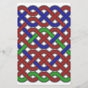 Papeterie Bleu, vert et rouge céleste noeuds