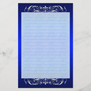 Papeterie Bleue Bleue Grille Duchesse Argent