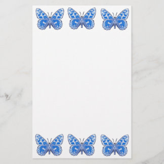 Papeterie bleue de papillon