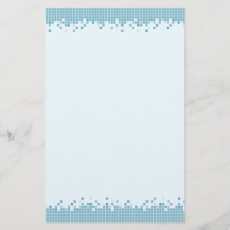 Papeterie bleue de pixels