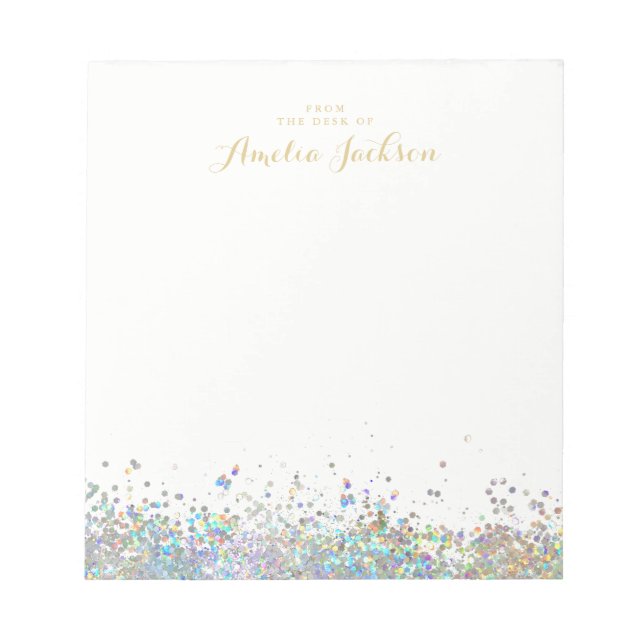 Papeterie Bloc-Notes Personnalisé Confetti (Devant)