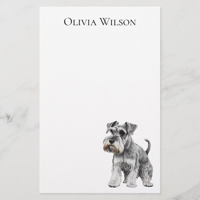 Papeterie Bloc-notes personnalisé schnauzer miniature (Devant)
