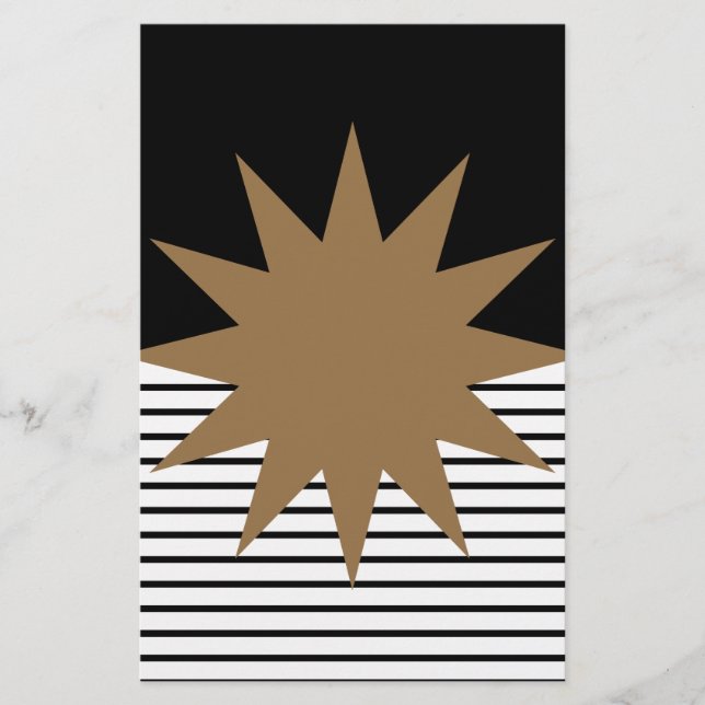 Papeterie Blocage noir blanc et soleil Brown (Devant)