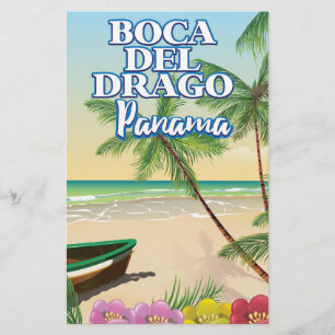 Papeterie Boca del Drago Panama Beach poster voyage