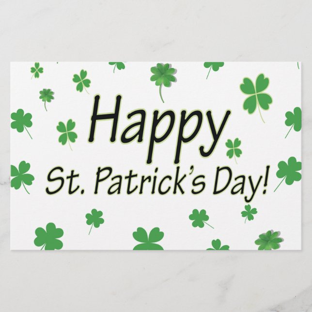 Papeterie Bon Jour de la Saint Patrick (Devant)