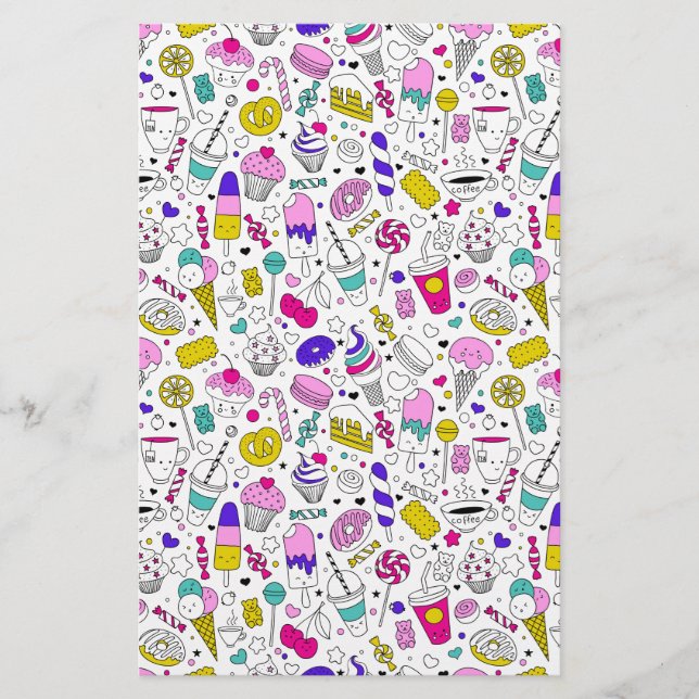 Papeterie Bonbons colorés doux Motif (Devant)