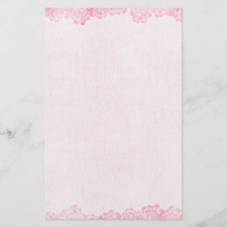 Papeterie Bordure rose vintage