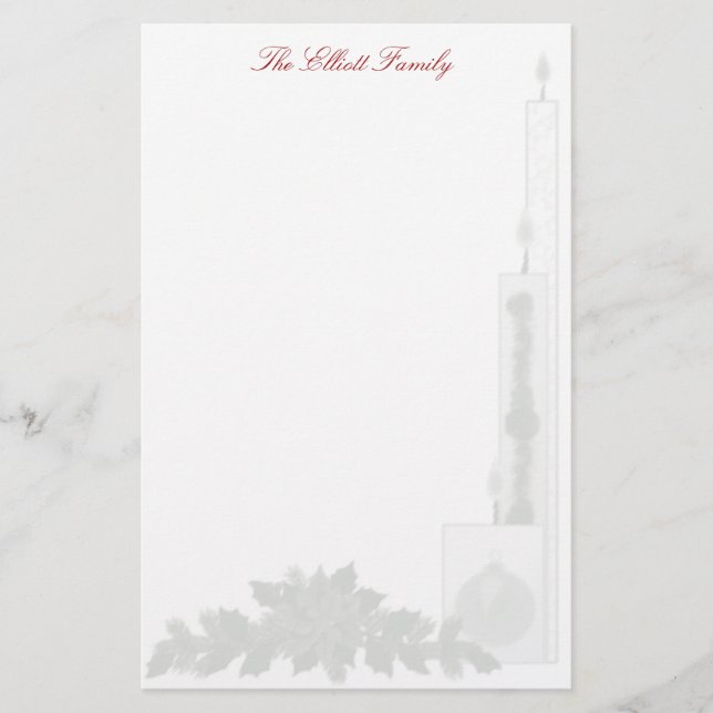 Papeterie - Bougies de Noël (Devant)