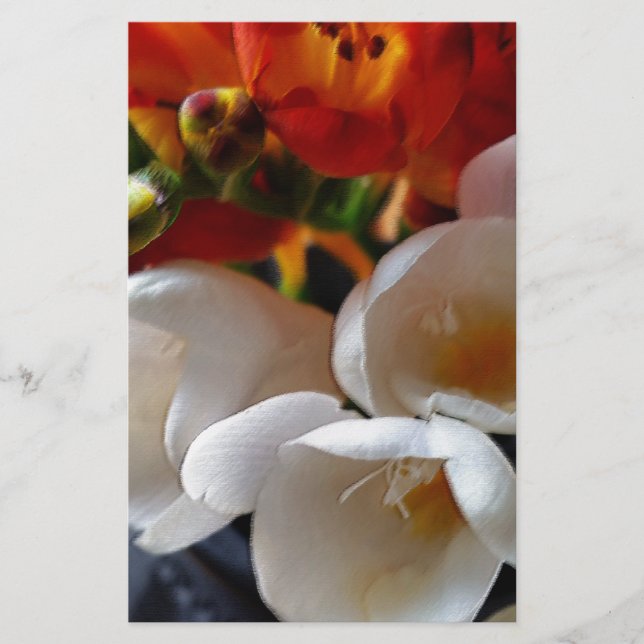 Papeterie bouquet de freesias (Devant)