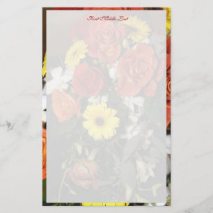 Papeterie Bouquet floral coloré Rose Daisy Custom