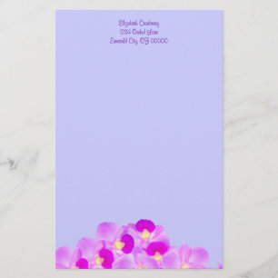 Papeterie Bouquet rose d'orchidée