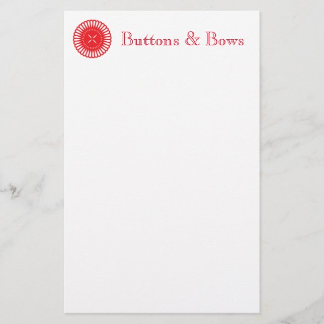 Papeterie Bouton rouge (Devant)
