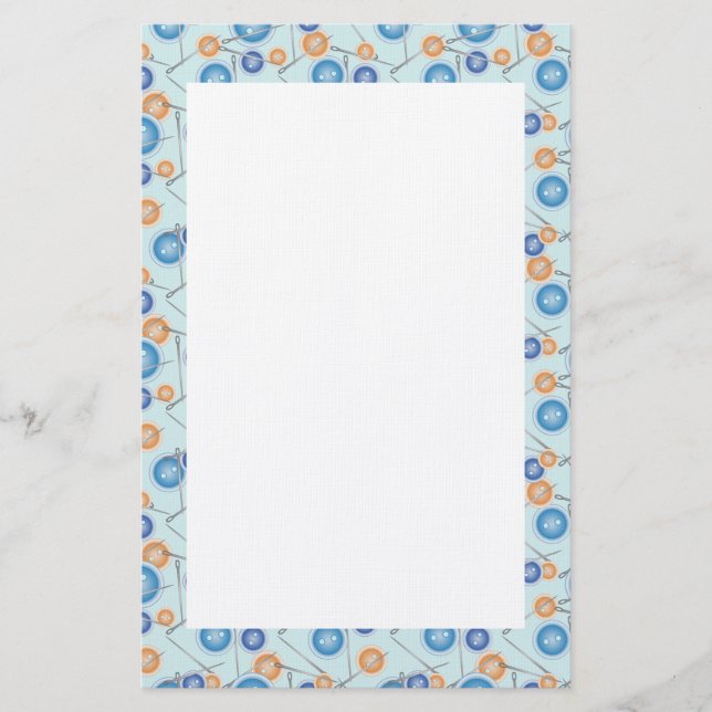 Papeterie Boutons et aiguilles à coudre (Devant)