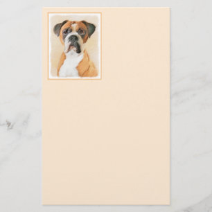 Papeterie Boxer Dog Peinture Non Décroché Art animal origina