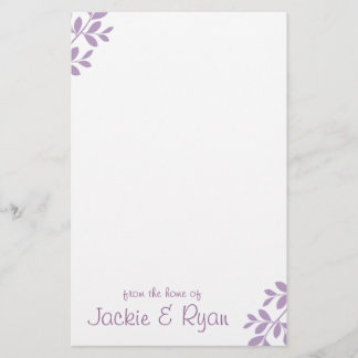 Papeterie Branche Feuille de papier à lettres Purple Lilac
