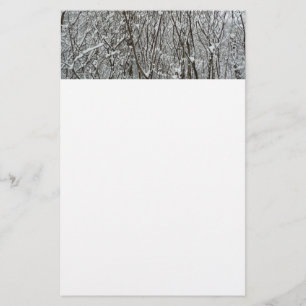 Papeterie Branches couvertes de neige Abstraite hivernale