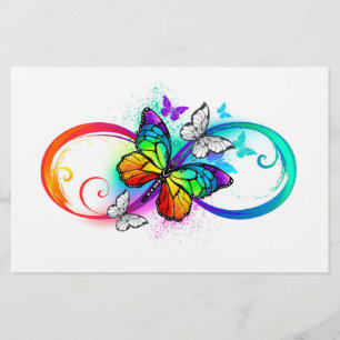 Papeterie Bright infinity with rainbow butterfly