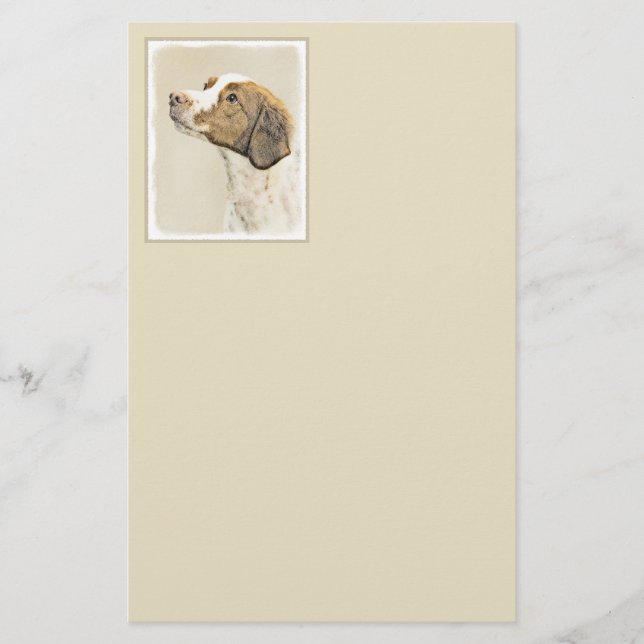Papeterie Brittany Peinture - Cute Original Chien Art (Devant)