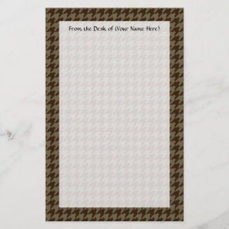 Papeterie Brown Houndstooth Joli Motif de messieurs