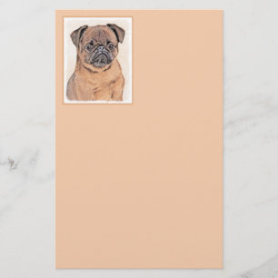 Papeterie Bruxelles Griffon Smooth Painting Original Chien A