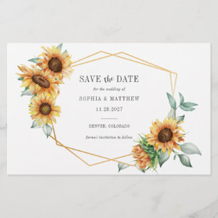 Papeterie Budget Sunflower Eucalyptus Géométrique Date d'enr