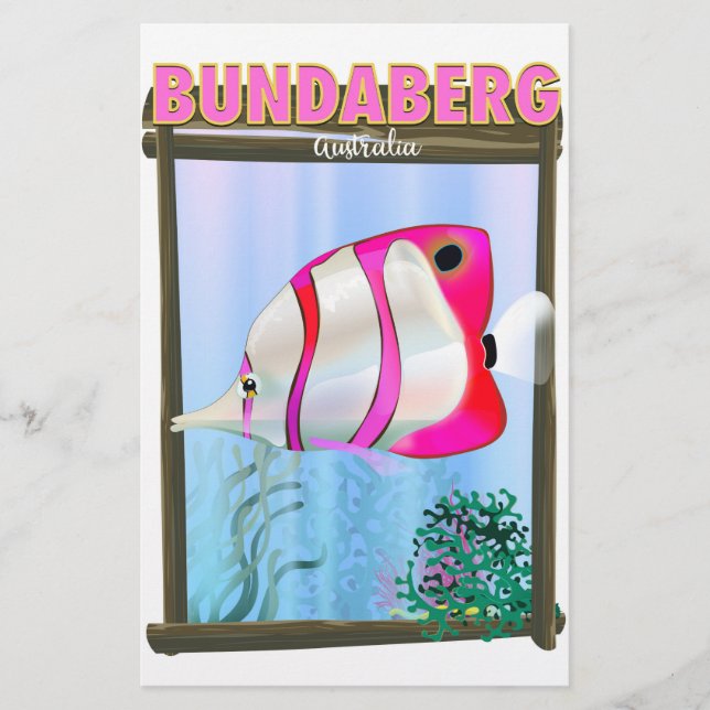 Papeterie Bundaberg Australie affiche de voyage (Devant)