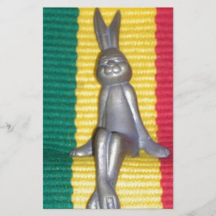 Papeterie Bunny à Rasta Couleurs : Une touche d'art Super
