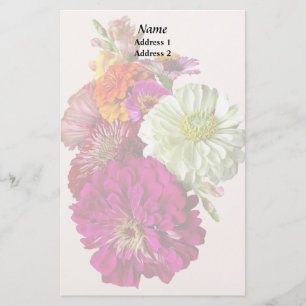 Papeterie c_ZinniaCouleursAssortiesBouquet de Zinnia Mariage