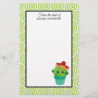 Cactus souriant aux gros yeux dans le Sombrero Rou